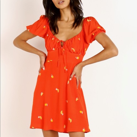 Astr The Label Nancy Dress - Atomic Orange - Picture 2 of 16